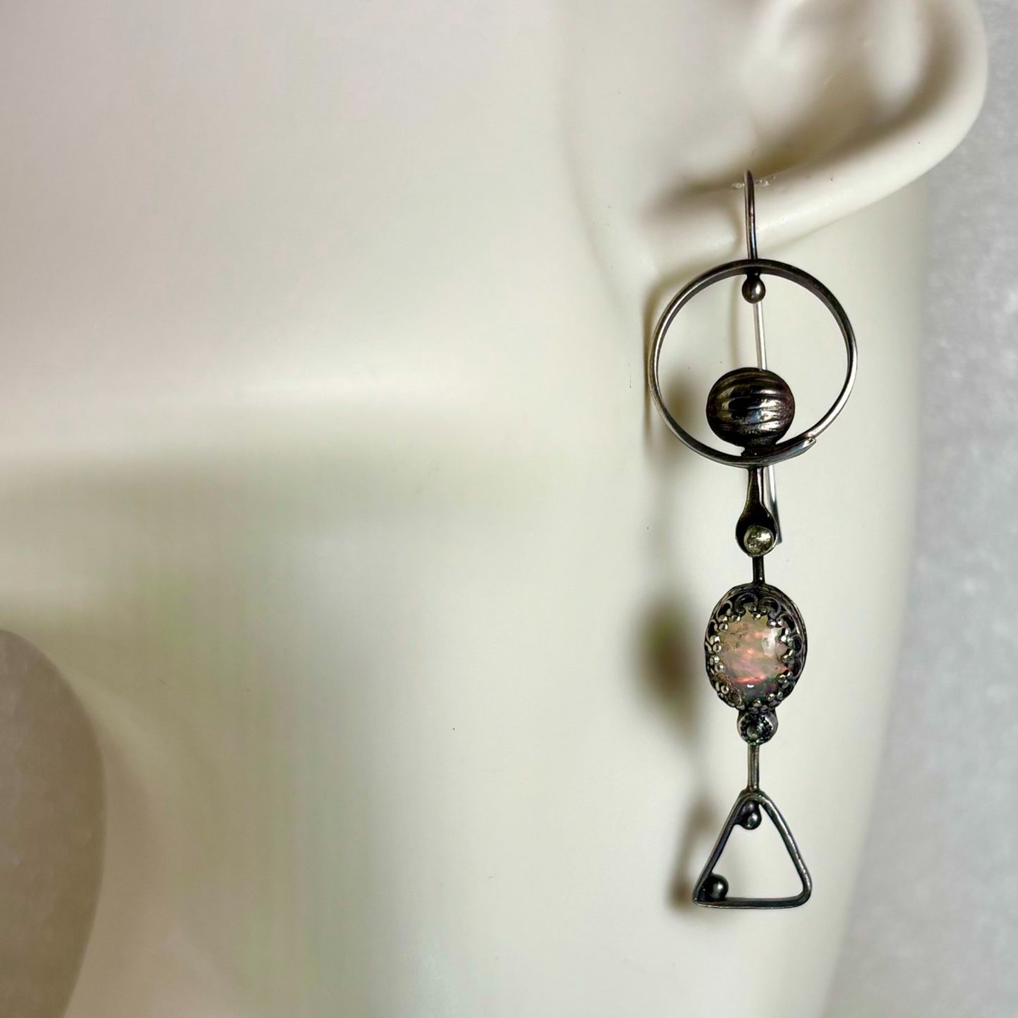 Dingle dangle opal earrings