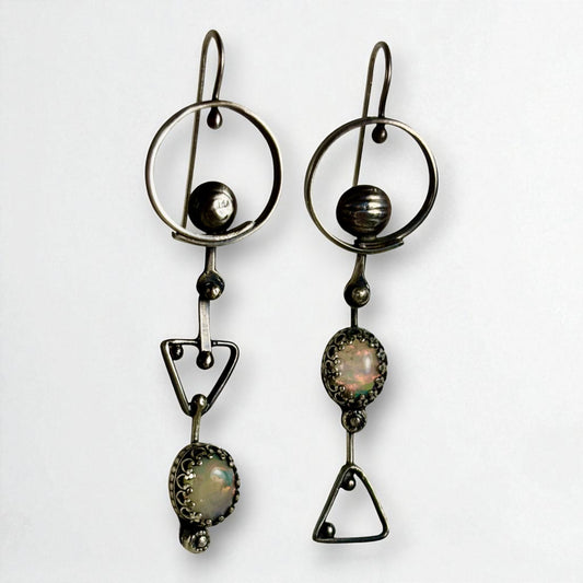 Dingle dangle opal earrings